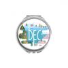 December Month Season Illustration Hand Compact Mirror Round Portable Pocket Glass view 1