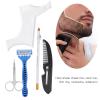 Beard Grooming Kit for Men, Beard Shaping Tool,with Beard Stencil Shaping & Grooming Mustache and Beard Comb kit for Modern Men with Hair Grooming view 2
