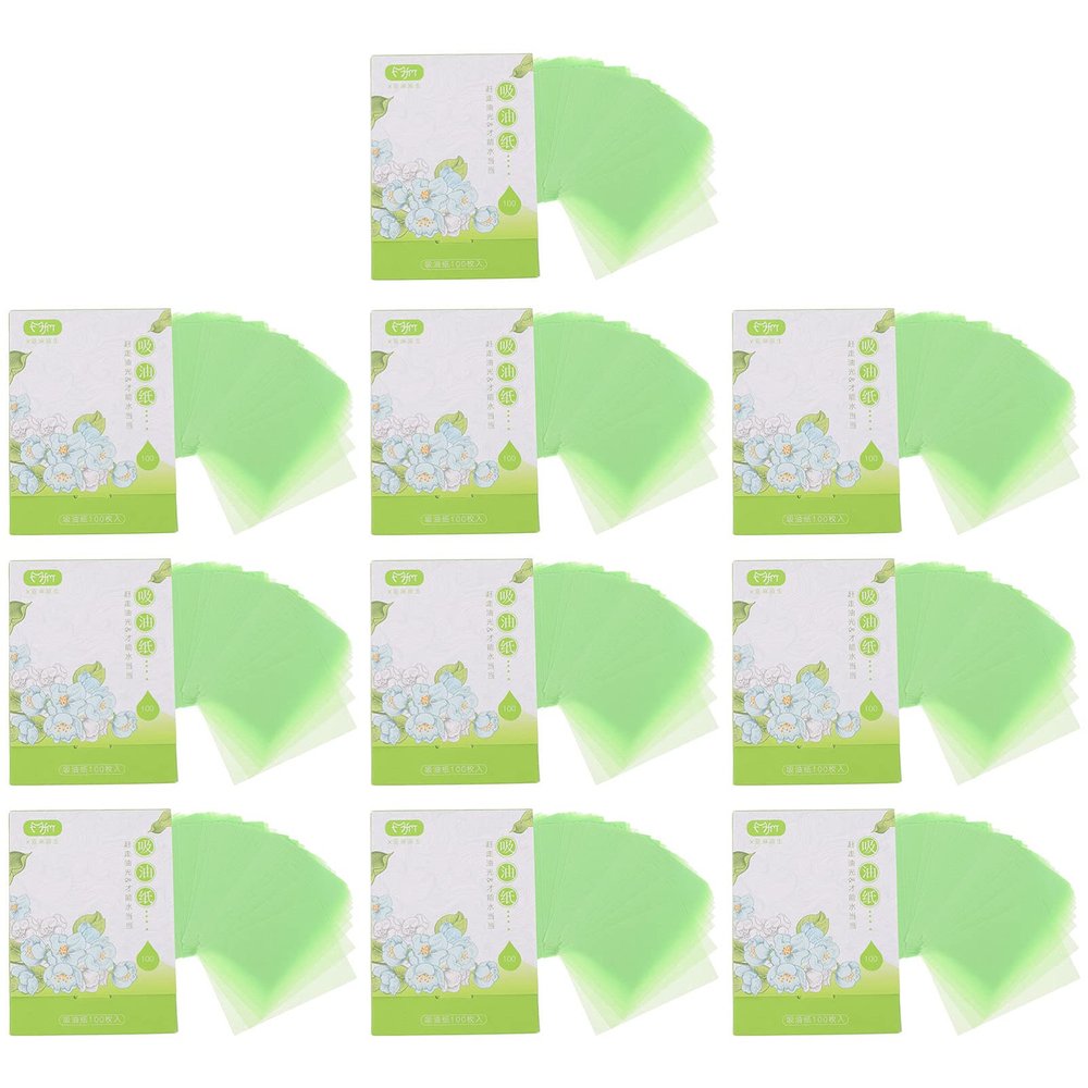 Beaupretty 10 Boxes Oil Blotting Paper Sheets Facial Oil Control Absorption Film Tissue Makeup Blotting Paper Makeup Tools for Men Women