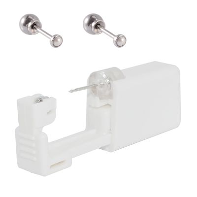 CHUANCI Pair Disposable Sterile Ear Piercing Unit Ear Cartilage Tragus Helix Piercing Gun NO Pain Piercer Tool Machine Choose Design (Pair 3mm Pearl)
