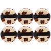 6pcs Leopard Print Puff loose powder applicator makeup remover sponge foundation apply pad Cosmetic sponge puff makeup puffs pads Body Makeup synthetic sponge dry powder make up view 1