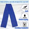 4 Pieces African Net Bath Sponge African Exfoliating Long Net Sponge Exfoliating Shower Body Scrubber Skin Smoother for Daily Use(Green, Orange, Pink, Blue, 25.6 x 11.8 inch) view 3
