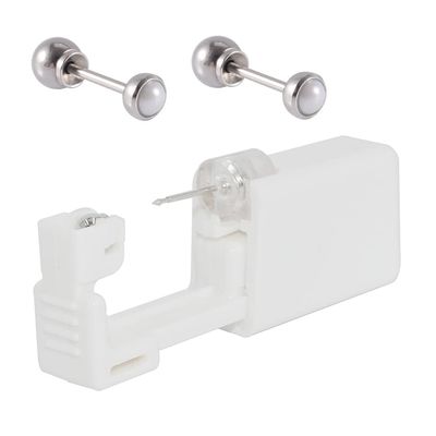 CHUANCI Pair Disposable Sterile Ear Piercing Unit Ear Cartilage Tragus Helix Piercing Gun NO Pain Piercer Tool Machine Choose Design (Pair 4mm Peal)
