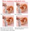 CHUANCI Pair Disposable Sterile Ear Piercing Unit Ear Cartilage Tragus Helix Piercing Gun NO Pain Piercer Tool Machine Choose Design (Pair 4mm Peal) view 2