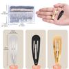 60 Pcs Snap Hair Clips with Storage Box, 2 Inch No Slip Metal Hair Clips Barrettes for Styling, Hair Pins Accessories for Toddlers, Girls, Kids, Teens, Women(Gold, Silver, Black) view 2