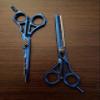 Hair Stylist Special Edition Mustache Hair Eyebrow and Beard Cutting Scissors Set Blue & Stainless Steel Scissor Kit view 4