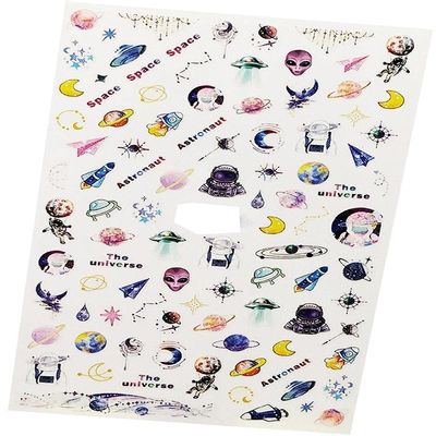 Universe and Space Nail Art Stickers for Out of This World Manicure Fingernails