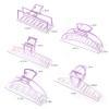 5 Pack Large Metal Hair Claw Clips - 4 Inch Nonslip Big Nonslip hair clamps ,Perfect Jaw hair clamps for Women and Thinner, Thick hair styling,Strong Hold Hair,Fashion Hair Accessories(Purple) view 2