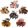 6 PCS Small Hair Claw Clips 1.4 Inch Tortoise Claw Clip for Women Girls Mini Size Leopard Print Acrylic French Design Jaw Clips Non-Slip Strong Hold Hair Grip Catch Barrette (Set 02) view 1