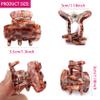 6 PCS Small Hair Claw Clips 1.4 Inch Tortoise Claw Clip for Women Girls Mini Size Leopard Print Acrylic French Design Jaw Clips Non-Slip Strong Hold Hair Grip Catch Barrette (Set 02) view 2