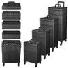 BYOOTIQUE 4in1 Rolling Makeup Case Aluminum Cosmetic Train Case Organizer with Mirror Extra Large Storage Trolley 360-degree Swivel Wheels view 1