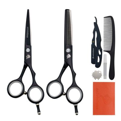 5.5 Inch Hair Scissors Kit Professional Hairdressing Scissors Barber Hairdressing Salon Hair Clips Comb Razor Accessories For Hair Hairdressing Product Barber Shop Shears