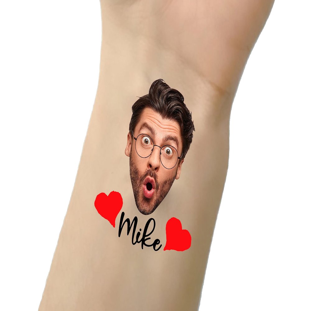 Face Custom Temporary Tattoo Waterproof Look Real Personalized Tattoo Stickers Wedding Party Birthday Gift
