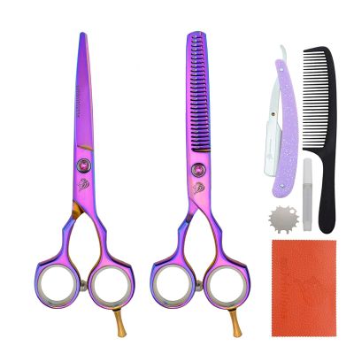 5.5 Inch Hair Cutting Scissors Kit Professional Hairdressing Scissors Set Hair Scissors Barber Accessories Salon Supplies Japanese Razor For Hair Hairdressing Product Shears