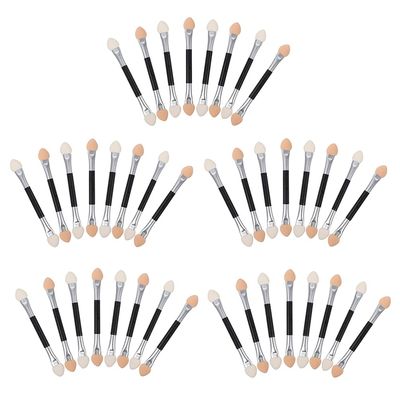 EXCEART 40pcs Dual-sided Eye Shadow Brush Eye Cosmetic Tools Makeup Applicators for Professional Personal Use for Daily Makeup Comfortable Grip Strong Adhesion