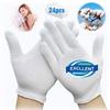 Cotton Gloves - 24pcs Soft White Gloves Moisturizing Eczema Gloves for Dry Hands SPA Inspection (Large) view 1