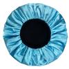 Aquior Shower Cap,Extra Large Triple Layer Bathing Cap with Dry Hair Function for Women Microfiber Terry Cloth Silky Satin 100% Waterproof Reusable Long Hair Bath Caps (Blue) view 2