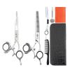 5.5 Inch Japanese Hair Scissors Kit Salon Professional Hairdressing Scissors Barber Razor Edge Rotating Thumb Shears Swivel Thumb Scissor Rotary Haircut Cutting view 1