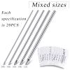 Chumia Piercing Kit 100 Pcs Piercing Needle with 1 Pcs Clamps Stainless Forceps Clamp Hollow Needle Mixed Sizes 12g 14g 16g 18g 20g for Ear Nipple Belly Tongue Body Tools view 2