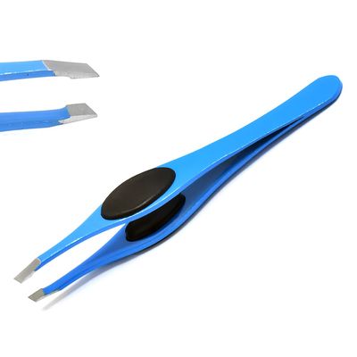 1pc Eyebrow Tweezer Stainless Steel Eyelash Extension Tweezers Eye Hair Removal Lady Face Makeup Tools Beauty Essential Blue by G.S Online Store