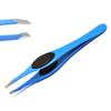 1pc Eyebrow Tweezer Stainless Steel Eyelash Extension Tweezers Eye Hair Removal Lady Face Makeup Tools Beauty Essential Blue by G.S Online Store view 1
