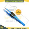 1pc Eyebrow Tweezer Stainless Steel Eyelash Extension Tweezers Eye Hair Removal Lady Face Makeup Tools Beauty Essential Blue by G.S Online Store view 2