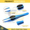1pc Eyebrow Tweezer Stainless Steel Eyelash Extension Tweezers Eye Hair Removal Lady Face Makeup Tools Beauty Essential Blue by G.S Online Store view 3