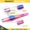 1pc Eyebrow Tweezer Stainless Steel Eyelash Extension Tweezers Eye Hair Removal Lady Face Makeup Tools Beauty Essential Pink by G.S Online Store view 3