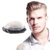 Superhairpieces Men's Toupee Hairpiece NM100B 120% Med Density 7"x9" Durable Mono Silk Top Base, 100% Natural Indian Remy Hair, 1.25" Clear Poly, A Shape Scallop Front Mens Toupee (Brown Ash Black) view 1