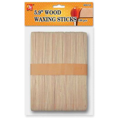 100 Pcs Wooden Wax Sticks Body Eyebrow Lip Leg Arm Hair Removal Applicator Multipurpose DIY Arts Crafts Ice Cream Popsicle Making Tool (5.9 inch)