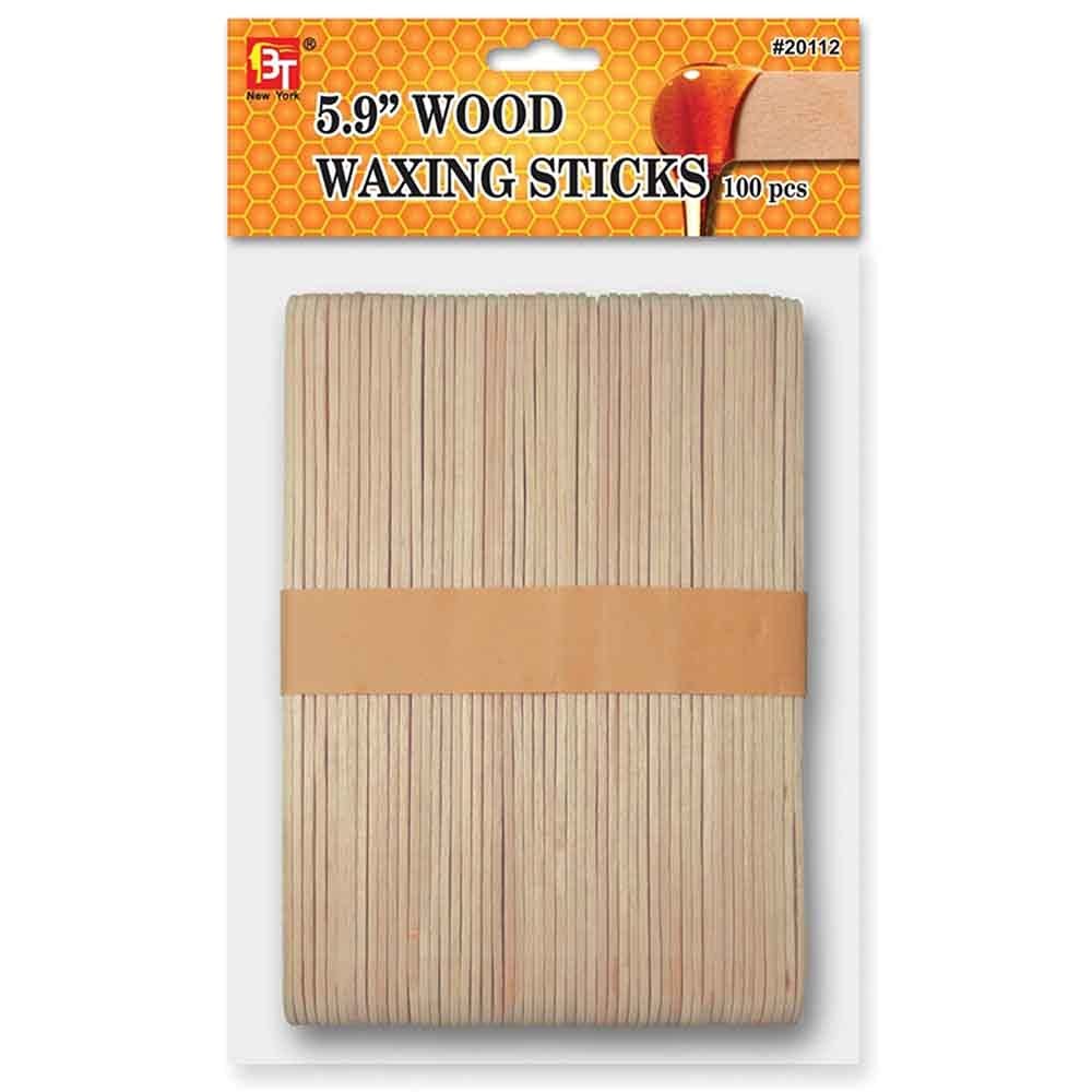 100 Pcs Wooden Wax Sticks Body Eyebrow Lip Leg Arm Hair Removal Applicator Multipurpose DIY Arts Crafts Ice Cream Popsicle Making Tool (5.9 inch)