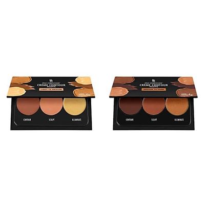 Black Radiance True Complexion Creme Contour Palette, Light to Medium, 7.5 Gram & True Complexion Creme Contour Palette, Medium to Dark, 7.5 Gram