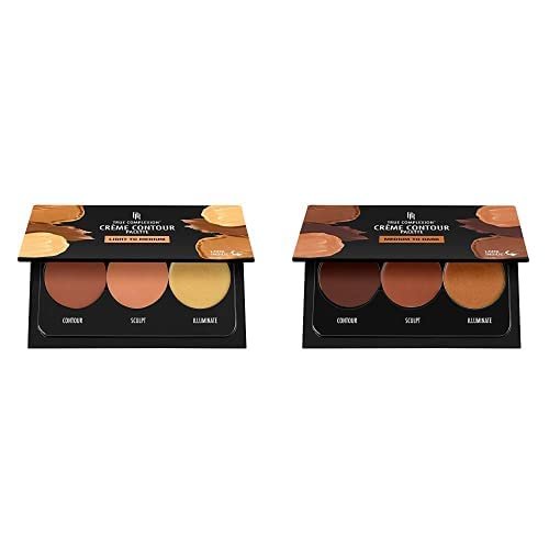 Black Radiance True Complexion Creme Contour Palette, Light to Medium, 7.5 Gram & True Complexion Creme Contour Palette, Medium to Dark, 7.5 Gram