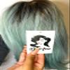 10inches Rose Blue ombre lace wig; Lace front wig view 2