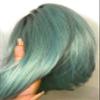 10inches Rose Blue ombre lace wig; Lace front wig view 3