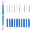 XIAOYU 3 in 1 Microblading Pen with Needles Permanent Makeup Pen for Manual Eyebrow Tattoo, Blue view 1