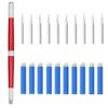 XIAOYU 3 in 1 Microblading Pen with Needles Permanent Makeup Pen for Manual Eyebrow Tattoo, Red view 1