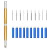 XIAOYU 3 in 1 Microblading Pen with Needles Permanent Makeup Pen for Manual Eyebrow Tattoo, Gold view 1