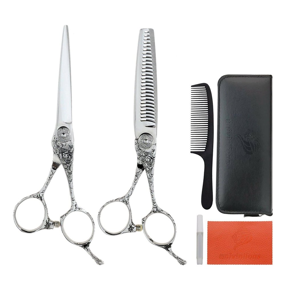 6.0 Inch Hair Scissors Professional Hairdressing Scissors Kit Comb Barber Accessories Japanese Styling Scissors Hair Clipper Professional Shears For Hairdresser Haircut