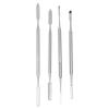 4Pcs Stainless Steel Depotting Spatula Makeup Spatula Tool Make Up Accessories for Makeup Cosmetics Mixing view 1