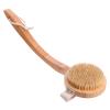 1pc Crank Shower Brush Bath Brush Bristle Shower Back Cleaning Tool Wooden Scrubbing Bathing Bathing Supplies Long Handle Massaging view 1