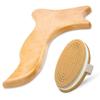 Lymphatic Drainage Paddle Wood & Dry Skin Brush Set - Anti-Cellulite Tools for a Healthier Lymphatic System With Body Brush view 1