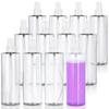 JUVITUS 12 oz Clear Professional Cylinder Plastic Bottles with White Fine Mist Sprayer (12 Pack) view 1