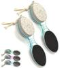 2 Pack 4 in 1 Foot Care Stone Callus Remover Brush Exfoliate Pumice Pedicure New view 1