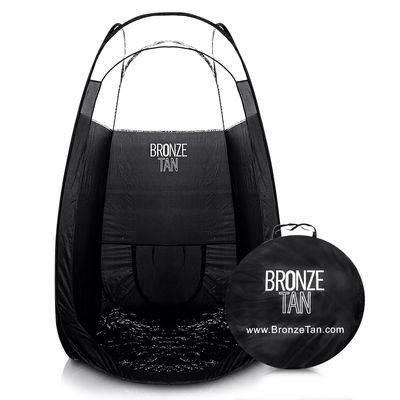 Pop Up Spray Tan Tent for Professionals - Waterproof Booth With Portable Carrying Case for Spray Tan Salons - Self Tanning Black by Bronze Tan