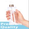 JUVITUS Clear 12 oz Professional Cylinder PET Plastic Bottles (BPA Free) (12 Pack, Gold Lotion Pump) view 3