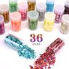 Chunky and Fine Glitter Mix, Estanoite 36 Colors Chunky Sequins & Fine Glitter Powder Mix, Cosmetic Makeup Flakes for Face Body Eye Nail Art Resin Epoxy view 2