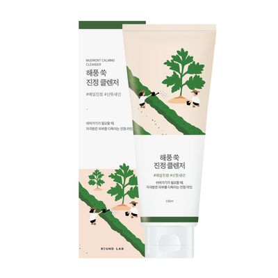 ROUND LAB Mugwort Calming Cleanser | Cleanse and calm simultaneously, Formulated with 4-CICA, Soothing, Low pH, Moisturizing, Cream Type Cleanser (5.07 fl.oz)