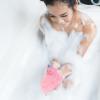 2pcs Unicorn Bath Ball Shower Wash Ball Body Wash for Kids Cartoon Bath Loofah Men Body Lotion Body Cleaning Balls Body Powder Puff Toddler Sponge Bath Tub Pink Baby PVC view 3