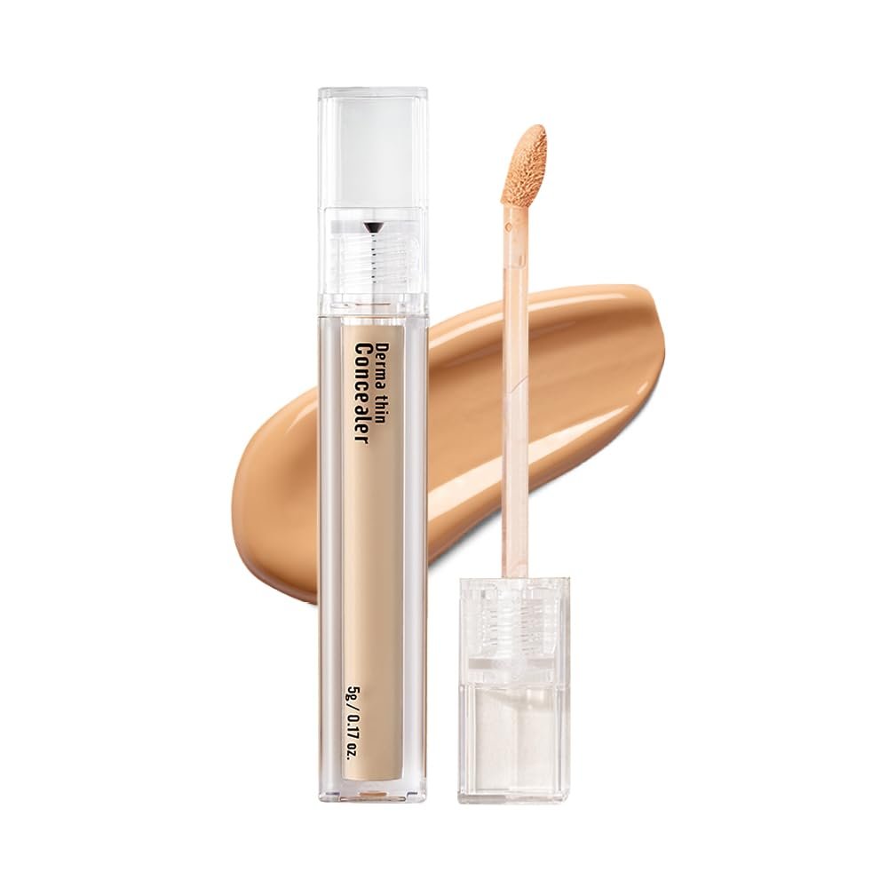 [23YEARSOLD Derma] Thin Concealer #2 (Natural Beige)  Sensitive-Skin Friendly, Lightweight & Long-Lasting with Redness-Soothing SWEETONE Formula for a Natural Finish, Easy-to-Carry 0.17 fl oz